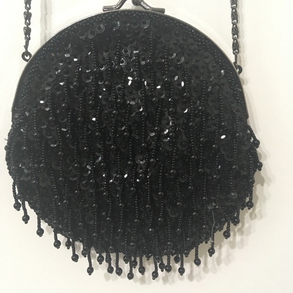 Black Beaded Purse - Viola Collection - Picture 2 of 5